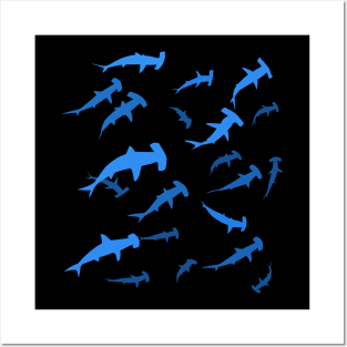 Hammerhead shark Posters and Art